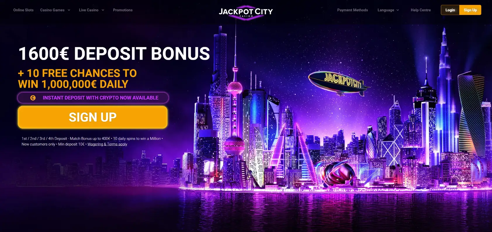 JackpotCity Casino Screen
